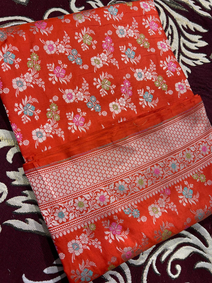 Pure banarsi katan silk meenakari pattu saree