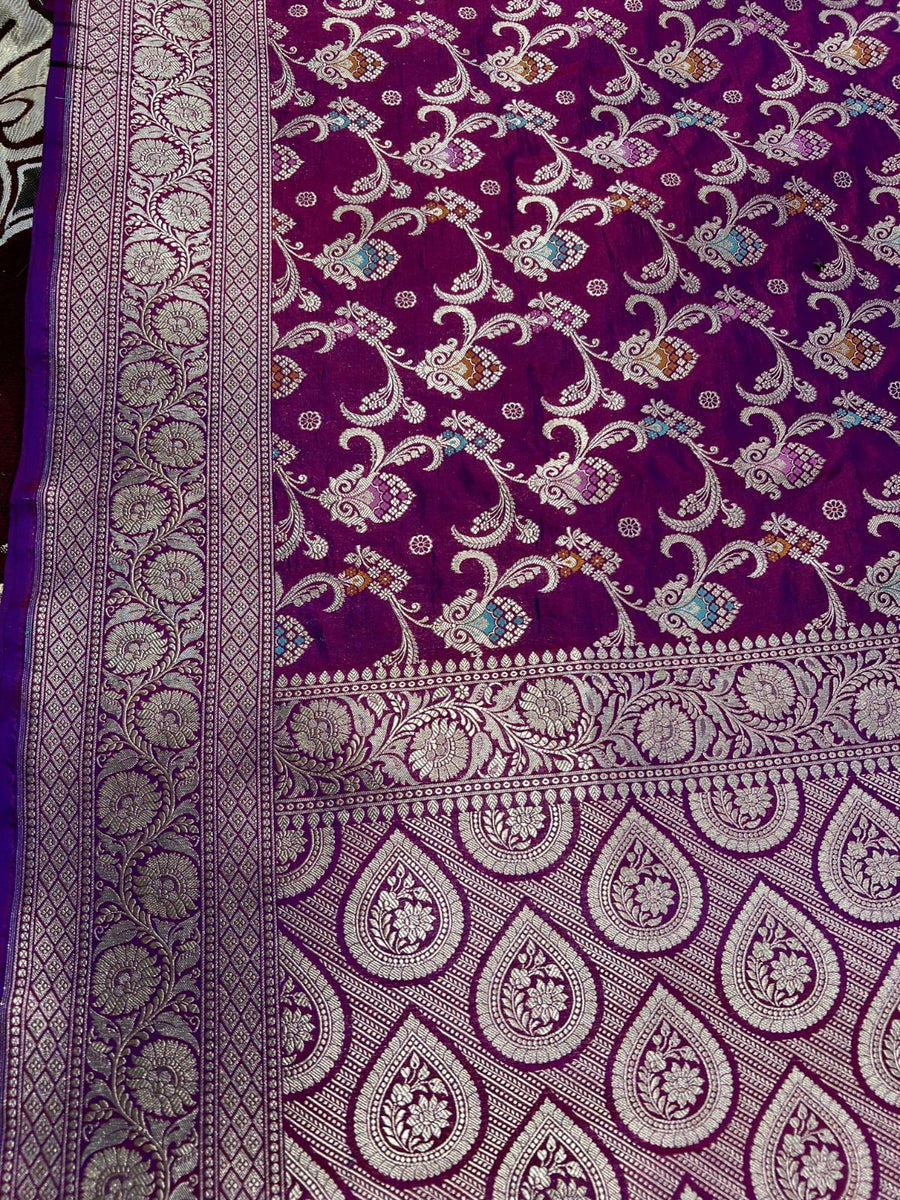 Pure banarsi katan silk meenakari pattu saree