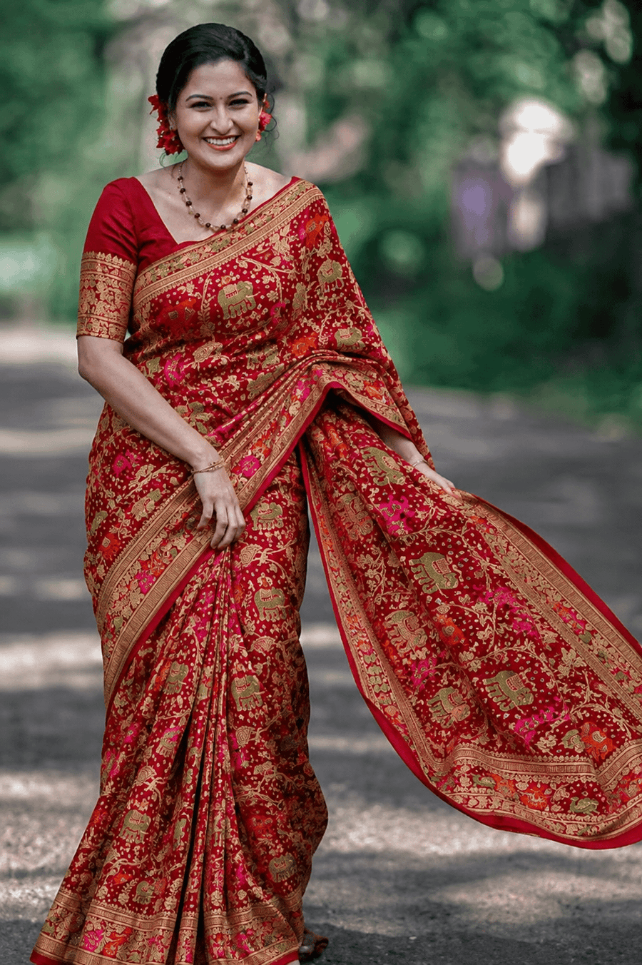 Pure khaddi georgette bandhani saree