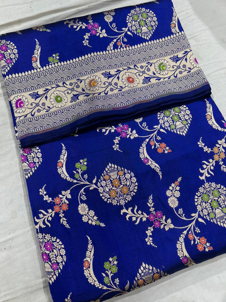 Pure Banarasi katan silk safari