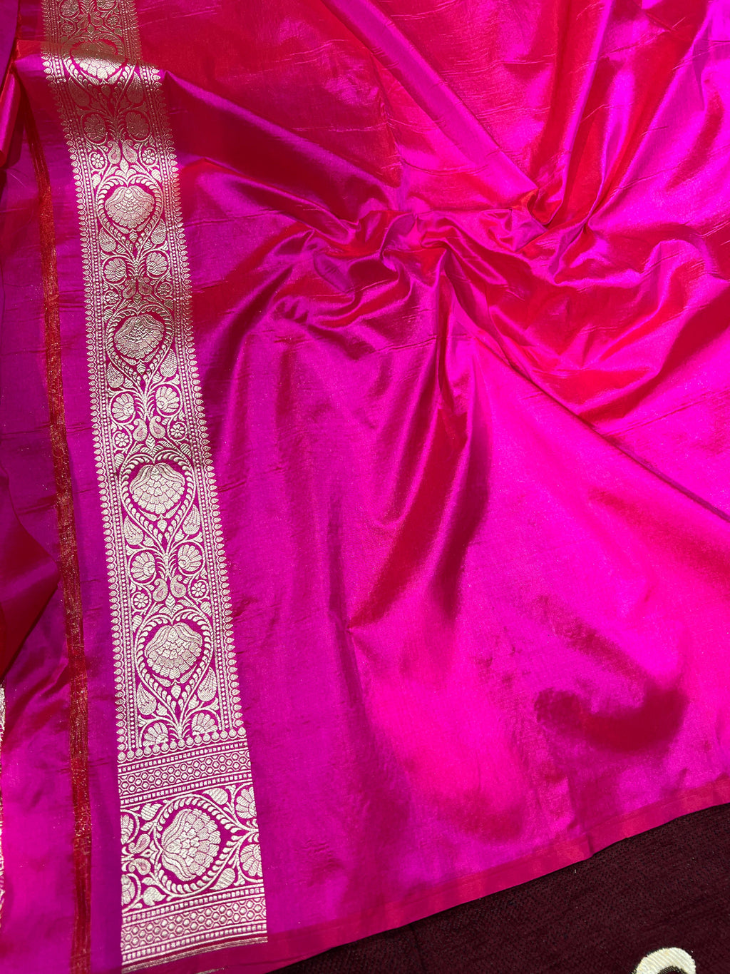 Dhup chawn pure silk Banarasi saari