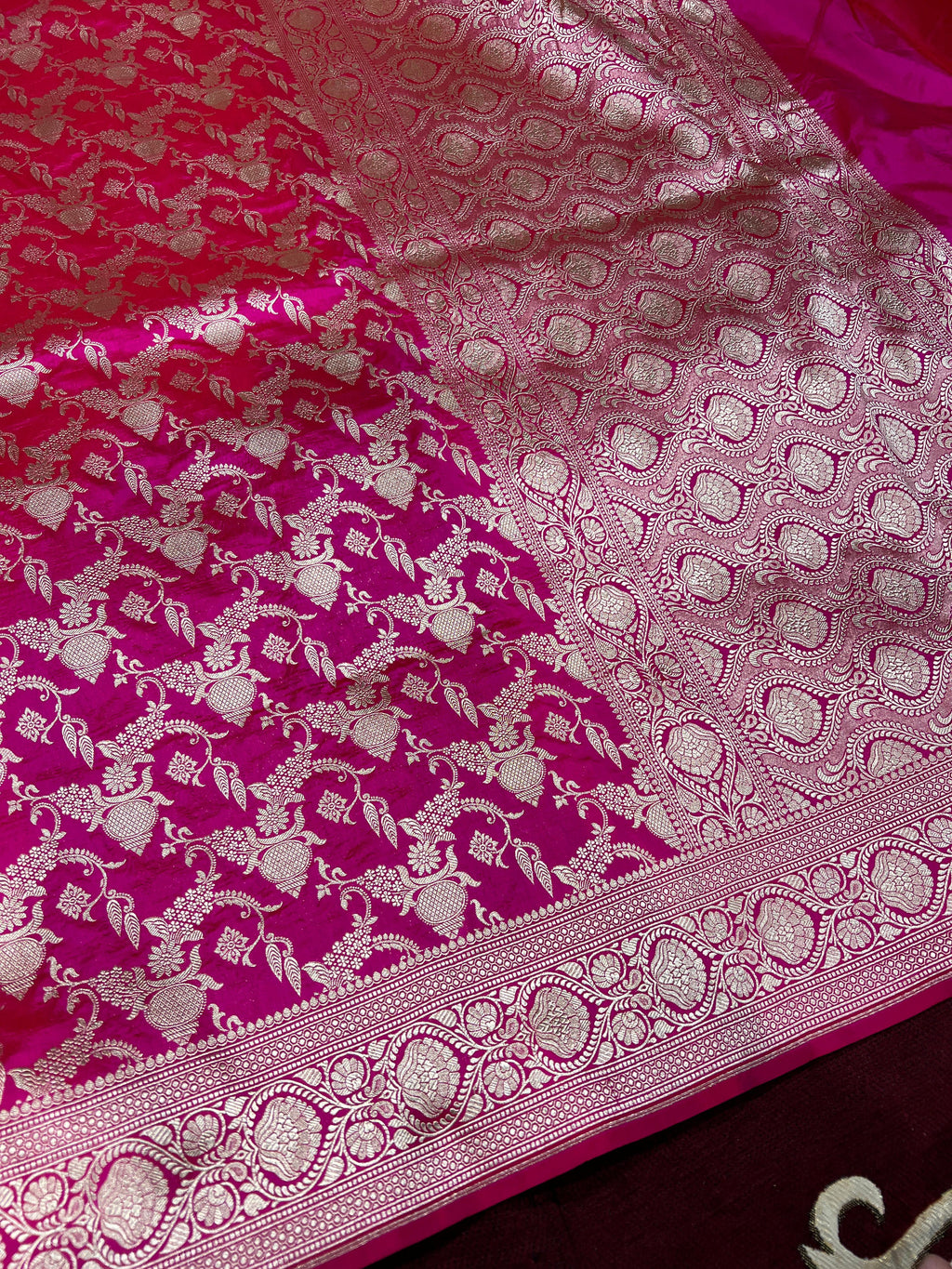 Dhup chawn pure silk Banarasi saari
