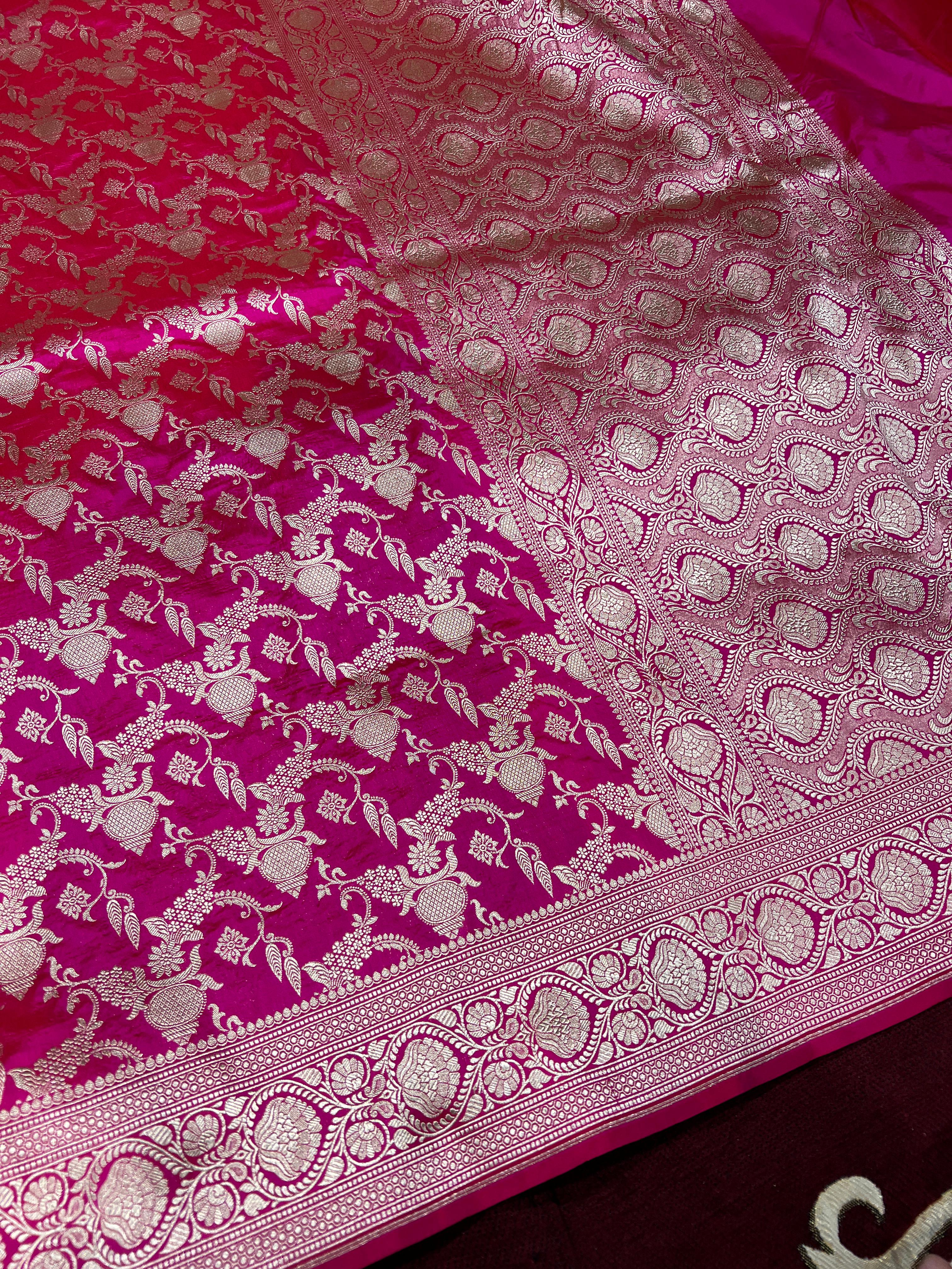 Dhup chawn pure silk Banarasi saari