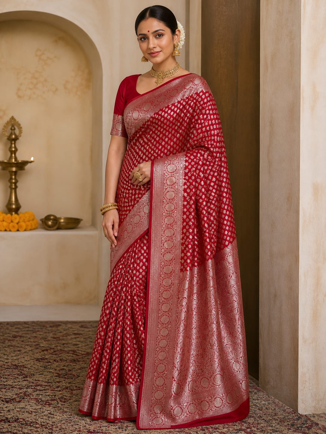 Pure Banarasi katan pattu saari