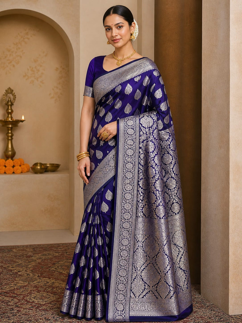 Pure Banarasi silk saari