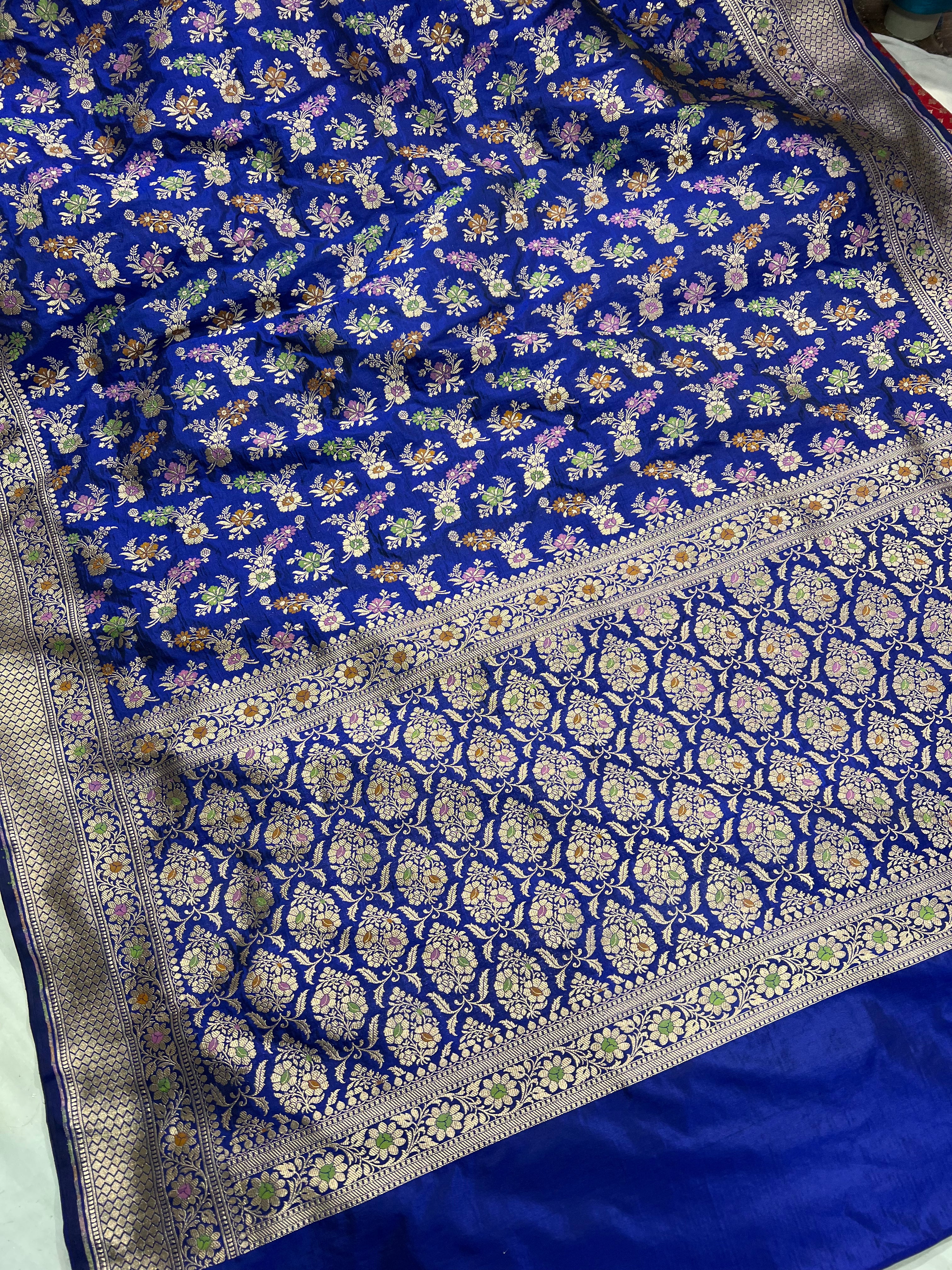 Pure Banarasi silk Meena Kari