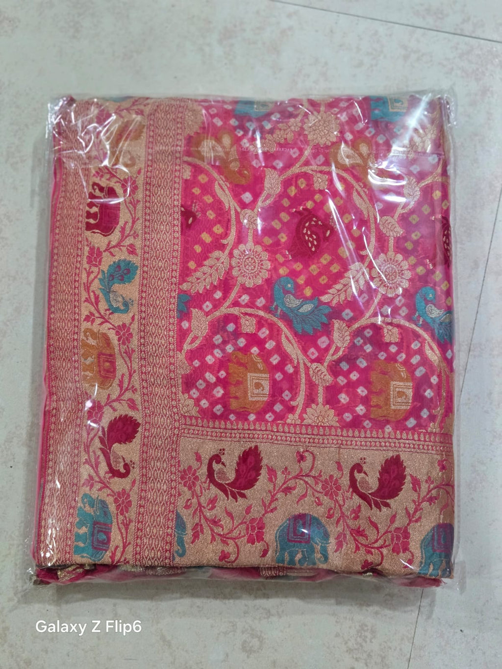 Pure chiffon Banarasi silk weaving Saari