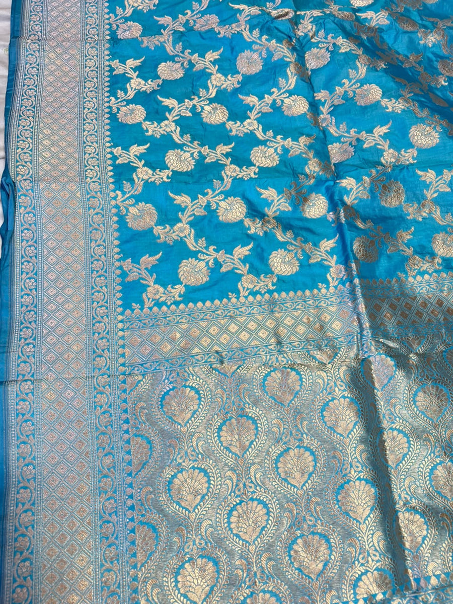 Banarasi katan silk saari