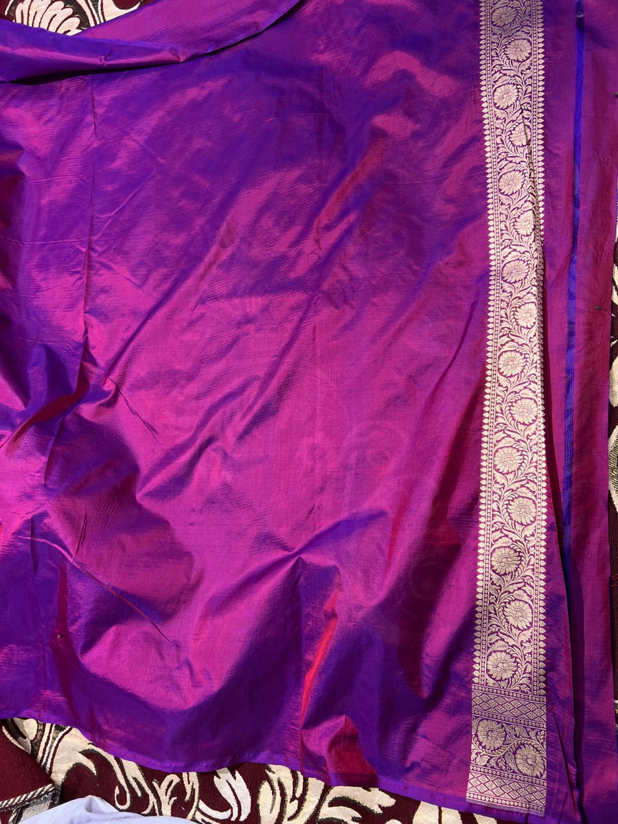 Pure banarsi katan silk meenakari pattu saree