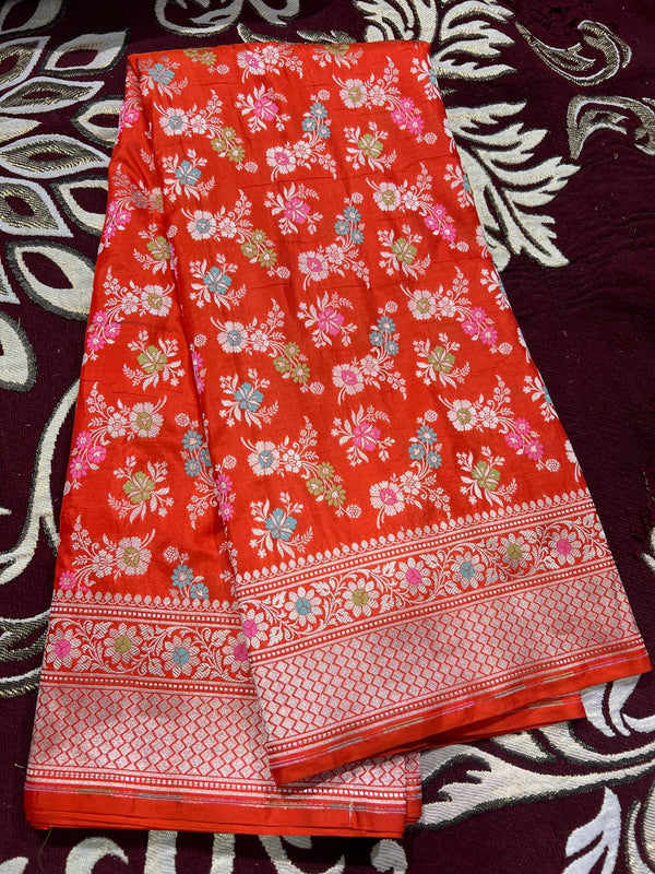 Pure banarsi katan silk meenakari pattu saree