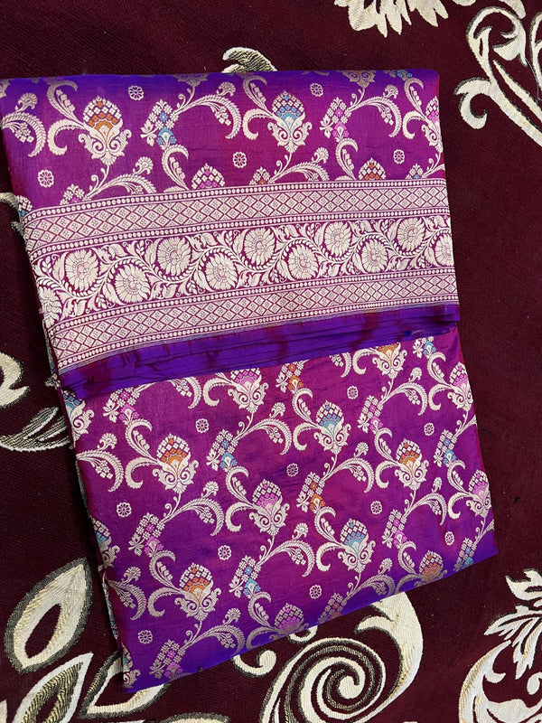 Pure banarsi katan silk meenakari pattu saree