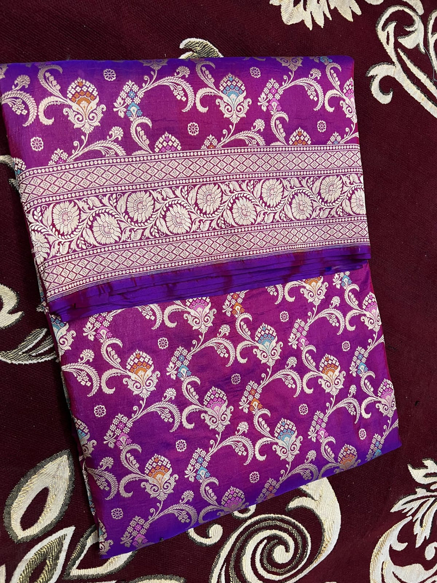Pure banarsi katan silk meenakari pattu saree