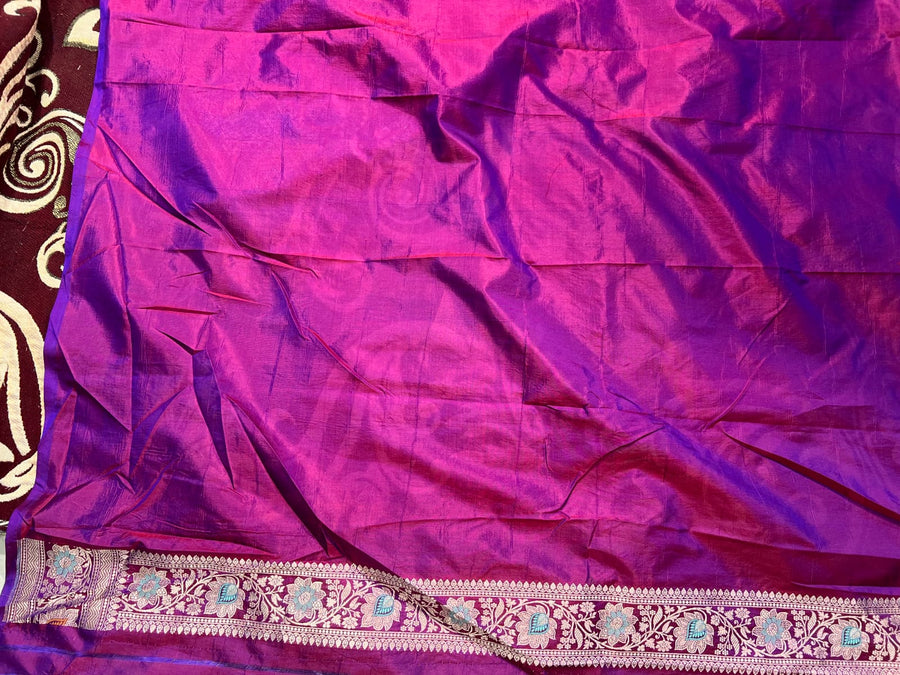 Pure banarsi katan silk meenakari pattu saree