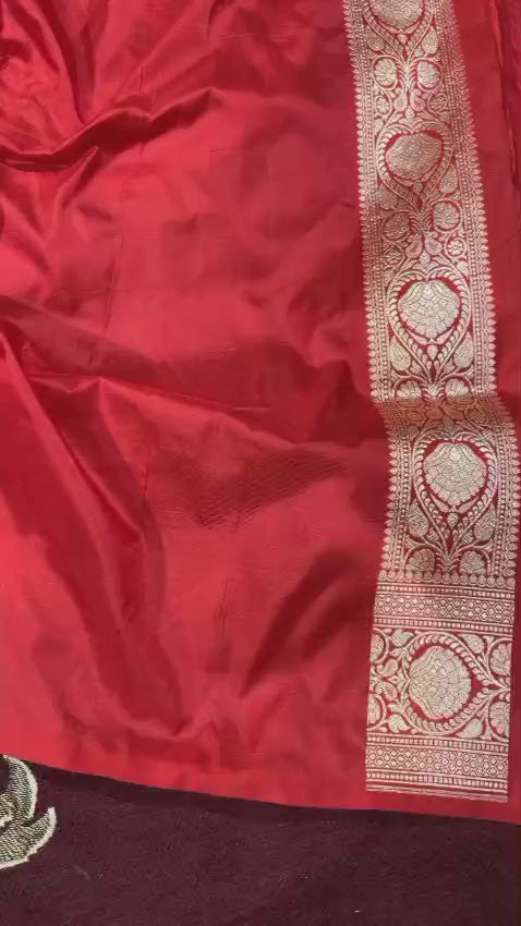 Pure Banarasi katan pattu saari