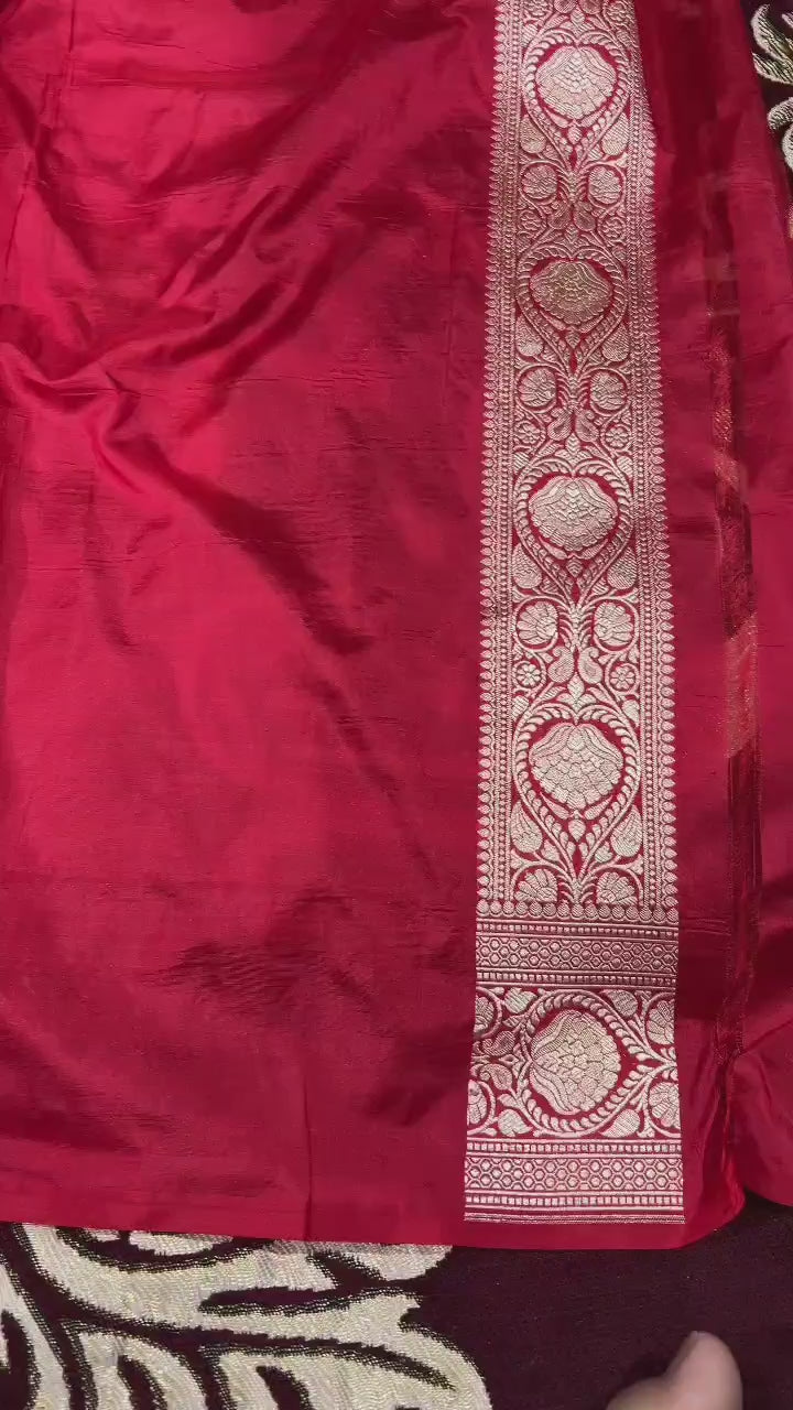 Pure Banarasi katan pattu saari
